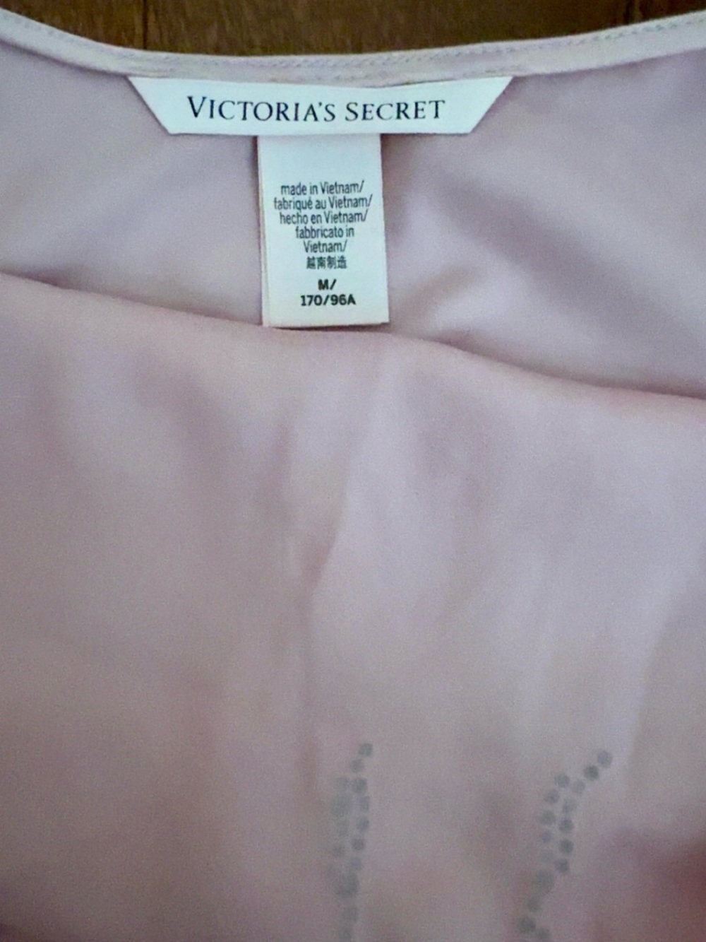 Victoria's Secret Light Pink Satin Slip with rhinestone Bow detailing! - Picture 7 of 7
